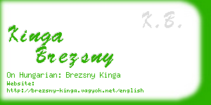 kinga brezsny business card